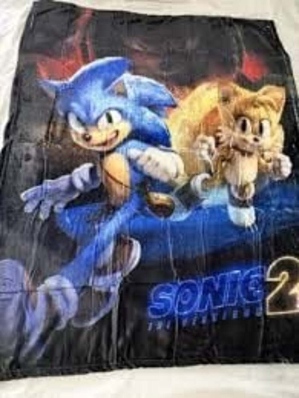 Sonic‎ the Hedgehog 2 Movie Fleece Throw Blanket Sonic and Tails
